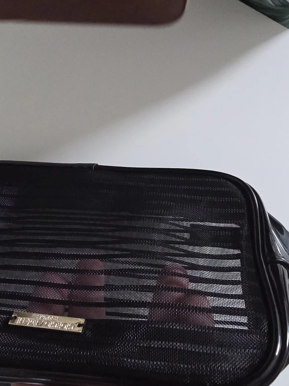 Giorgio Armani Men’s Black Textured Wallet with Gold Logo
